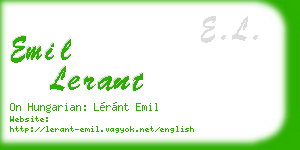 emil lerant business card