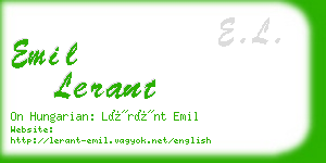 emil lerant business card